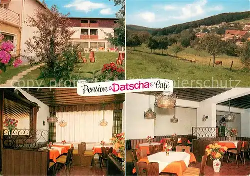 AK / Ansichtskarte Hassenroth Pension Datscha Cafe Gastraeume Panorama Hassenroth