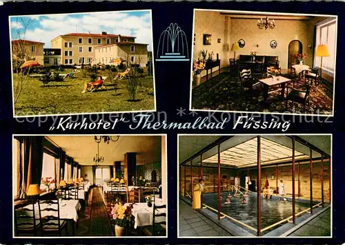 AK / Ansichtskarte Passau Kurhotel Thermalbad Fuessing Liegewiese Gastraeume Therapiebecken Passau