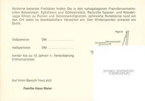 AK / Ansichtskarte Obertrubach Panorama Ruinen Ortspartien Obertrubach