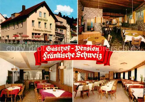 AK / Ansichtskarte Obertrubach Gasthof Pension Fraenkische Schweiz Gastraeume Obertrubach