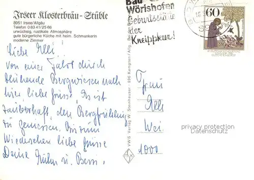 AK / Ansichtskarte Irsee Irseer Klosterbraeu Stueble Irsee