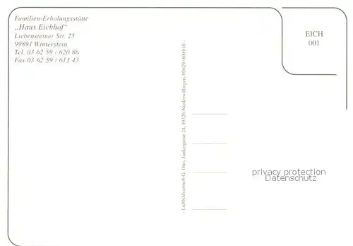 AK / Ansichtskarte Winterstein_Waltershausen Haus Eichhof 