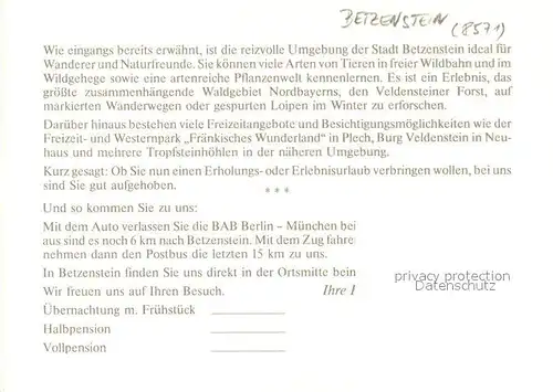 AK / Ansichtskarte Betzenstein Landgasthof Tiefer Brunnen  Betzenstein