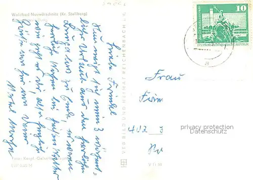 AK / Ansichtskarte Neuwuerschnitz_Oelsnitz Waldbad Bungalowsiedlung 