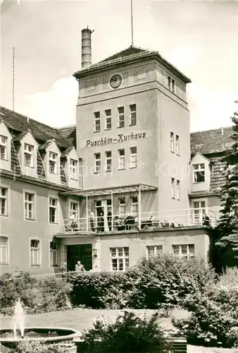 AK / Ansichtskarte Bad_Wilsnack Puschkin Kurhaus Bad_Wilsnack
