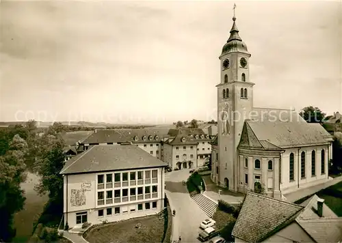 AK / Ansichtskarte Bad_Wurzach Sanatorium Maria Rosengarten Kirche Bad_Wurzach