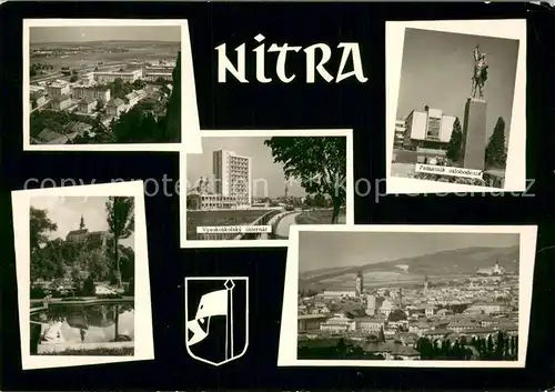 AK / Ansichtskarte Nitra_Slovakia Panorama Vysokoskolsky internat Pamaetnik oslobodenia 