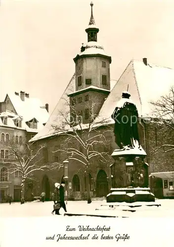 AK / Ansichtskarte Jena__Thueringen Kurfuerst Johann Friedrich Denkmal Rathaus 