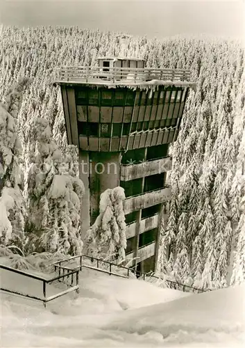 AK / Ansichtskarte Oberhof_Thueringen Kampfrichterturm mit Turmcafe Oberhof Thueringen