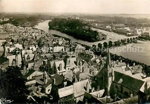 AK / Ansichtskarte Chinon_Indre_et_Loire Vue generale aerienne prise du Chateau  Chinon_Indre_et_Loire