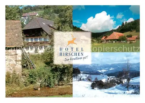 AK / Ansichtskarte Oberprechtal Hotel Hirschen Winterpanorama Oberprechtal