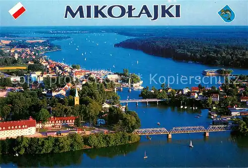 AK / Ansichtskarte Mikolajki_PL Fliegeraufnahme 