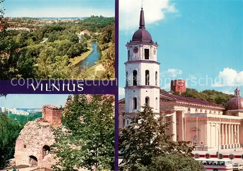 AK / Ansichtskarte Vilnius Panorama Gedimino pilie gynybine siena Katedra Vilnius