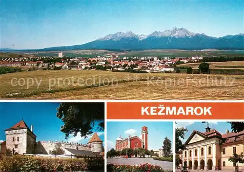 AK / Ansichtskarte Kezmarok_SK Celkovy pohlad Hrad Namestie Reduta 