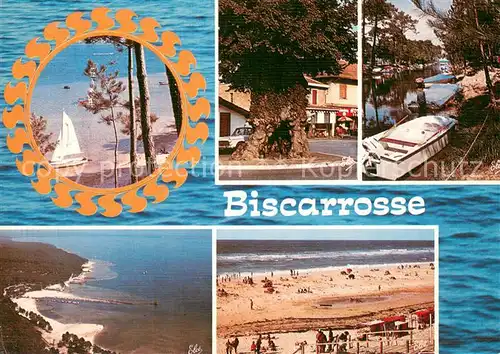 AK / Ansichtskarte Biscarrosse_Landes Le Canal de Navarrosse Le Vieil Orme La Grande Plage Le Port de Maguide La Plage des Hautes Rives Biscarrosse_Landes