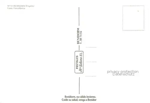AK / Ansichtskarte Benidorm Vista panoramica Benidorm