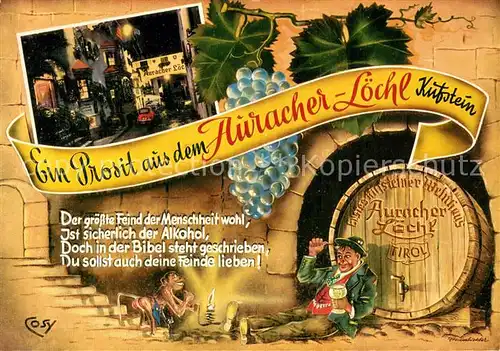 AK / Ansichtskarte Kufstein_Tirol Auracher Loechl Roemerhofgasse Karikatur Kufstein_Tirol