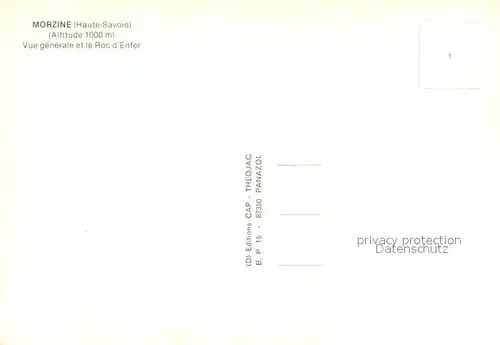 AK / Ansichtskarte Morzine Vue generale et le Roc d Enfer Morzine