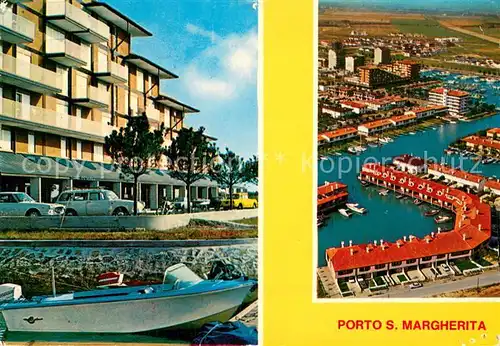 AK / Ansichtskarte Porto_Santa_Margherita Veduta aerea e motoscafo in darsene  Porto_Santa_Margherita