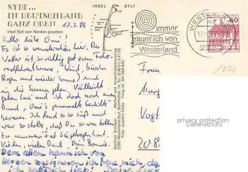 AK / Ansichtskarte Sylt Fliegeraufnahme Sylt