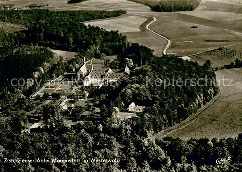 AK / Ansichtskarte Marienstatt_Westerwald Zisterzienser Abtei Fliegeraufnahme Marienstatt_Westerwald