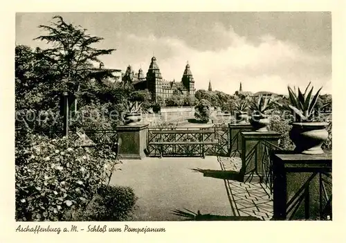 AK / Ansichtskarte Aschaffenburg_Main Schloss vom Pompejanum Aschaffenburg Main