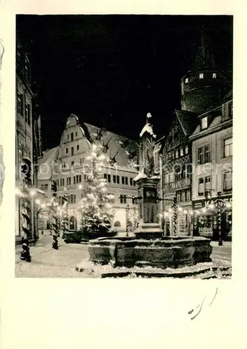 AK / Ansichtskarte Kitzingen_Main Marktplatz mit Brunnen Kitzingen Main