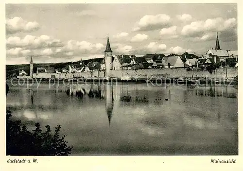 AK / Ansichtskarte Karlstadt_Main Partie am Main Karlstadt_Main