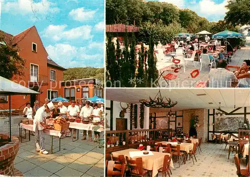 AK / Ansichtskarte Helmstedt Waldrestaurant Waldwinkel Grillparty Terrasse Gastraum Helmstedt