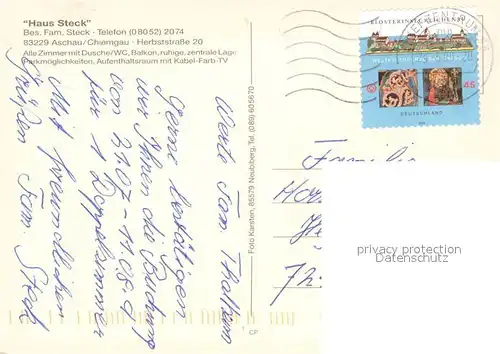 AK / Ansichtskarte Aschau_Chiemgau Haus Steck Park Aschau Chiemgau