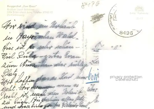 AK / Ansichtskarte Silbersbach Berggasthof Zum Osser Panorama Silbersbach