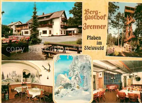 AK / Ansichtskarte Pfaben Berggasthof Brenner Gastraeume Naturpark Steinwald Pfaben