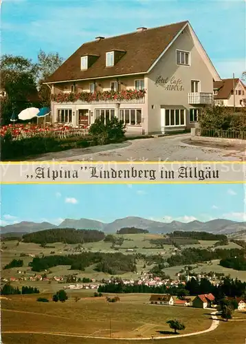 AK / Ansichtskarte Lindenberg_Allgaeu Hotel Cafe Alpina Panorama Lindenberg Allgaeu