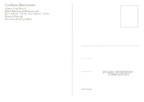 AK / Ansichtskarte Dietramszell Gasthaus Baiernrain Dietramszell