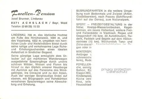 AK / Ansichtskarte Achslach Forellen Pension Panorama Achslach