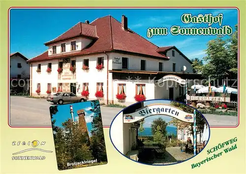 AK / Ansichtskarte Schoefweg Gasthof zum Sonnenwald Brotjackenriegel Biergarten Schoefweg