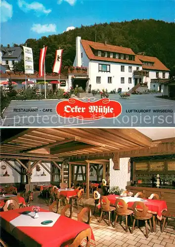 AK / Ansichtskarte Wirsberg Restaurant Cafe Ocker Muehle Gastraum Wirsberg