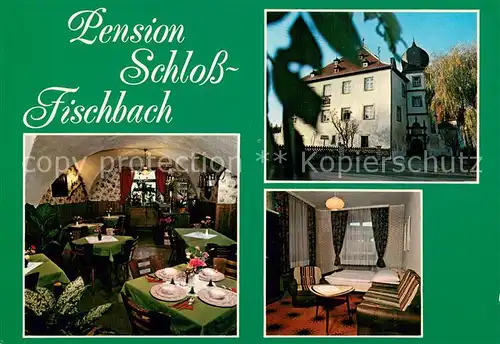 AK / Ansichtskarte Fischbach_Kronach Pension Schloss Fischbach Gaststube Zimmer Fischbach Kronach
