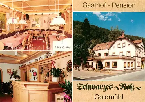AK / Ansichtskarte Bad_Berneck Gasthof Pension Schwarzes Ross Roessl Stube Rezeption Bad_Berneck