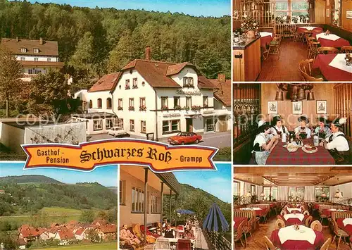 AK / Ansichtskarte Bad_Berneck Gasthof Pension Schwarzes Ross Gastraeume Terrasse Panorama Bad_Berneck