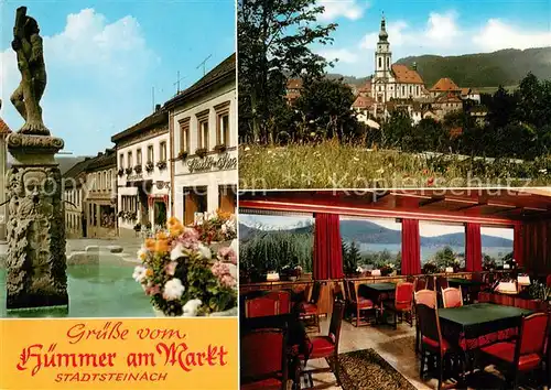 AK / Ansichtskarte Stadtsteinach Huemmer am Markt Gasthaus Gaststube Kirche Stadtsteinach