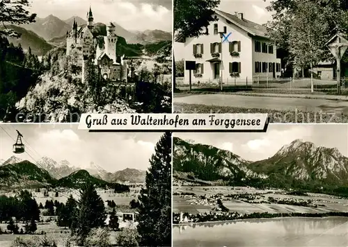 AK / Ansichtskarte Waltenhofen_Schwangau Schloss Schwangau Haus Sepp Seilbahn Panorama Waltenhofen Schwangau