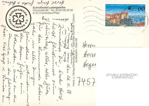 AK / Ansichtskarte Edenkoben Schlosshotel Ludwigshoehe Gastraeume Edenkoben