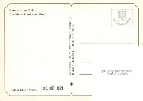 AK / Ansichtskarte Morgenroethe Rautenkranz Deutsche Raumfahrtsausstellung Raumstation MIR Mensch auf dem Mond Morgenroethe Rautenkranz