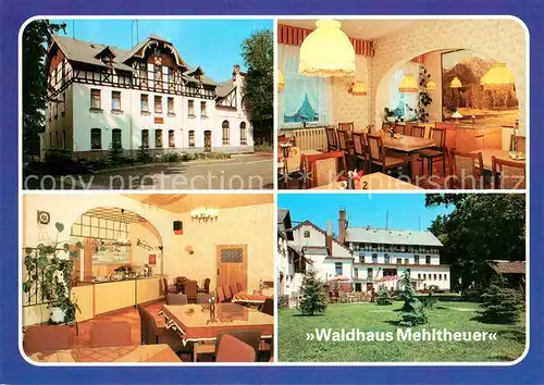 AK / Ansichtskarte Mehltheuer_Vogtland Reichsbahnferienheim Waldhaus Speiseraum Gaststaette Garten Mehltheuer_Vogtland