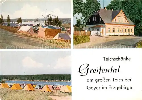 AK / Ansichtskarte Geyer Teichschaenke Greifental am grossen Teich Geyer