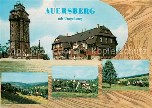 AK / Ansichtskarte Auersberg_Wildenthal Aussichtsturm Hotel Wildenthal Eibenstock Carlsfeld Auersberg Wildenthal