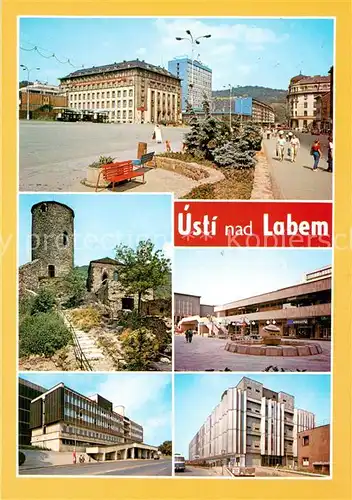 AK / Ansichtskarte Usti_nad_Labem_Aussig_CZ Biliny a Labe Hrad Strekov 