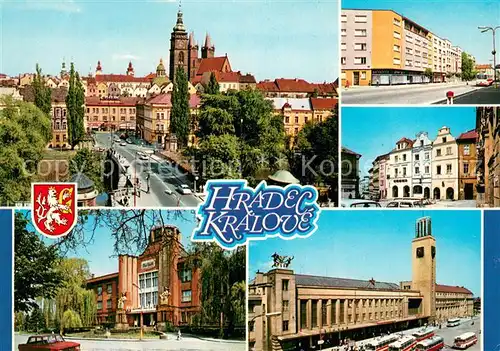 AK / Ansichtskarte Hradec_Kralove_Koeniggraetz Labe a Orlice Historicke jadro mesta Objekty je vyznamnou pamatkovou rezervaci 