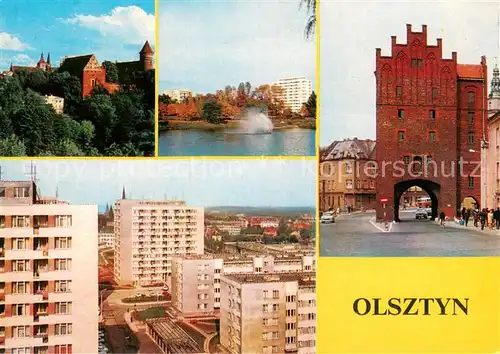 AK / Ansichtskarte Olsztyn_Allenstein Zamek i katedra park Wysoka Brama Dom Wycieczkowy Ossiedle mieszkaniowe Pojezierze Olsztyn_Allenstein